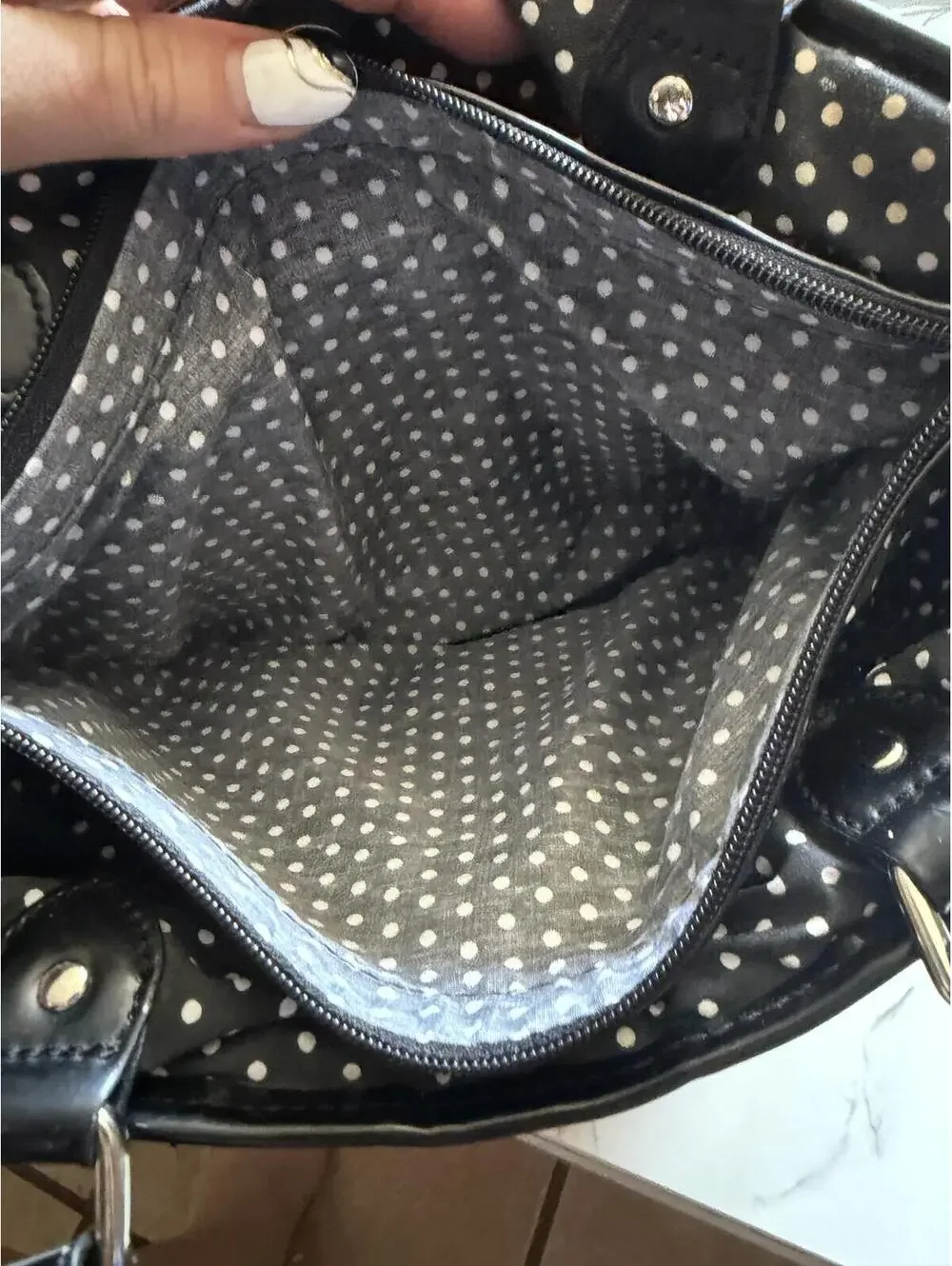 LULU by Lulu Guinness Polka Dot Tote Bag Y2K Dopamine‎ Dressing Purse